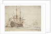 The 'Royal Oak' at anchor by Willem Van de Velde the Younger