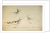 Sketch designs for the fore part of a yacht to be built for the van de Veldes by Willem Van de Velde the Younger
