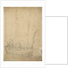 A galliot becalmed by Willem van de Velde the Elder