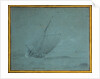 A hoy close-hauled in a strong breeze by Willem Van de Velde the Younger