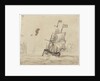 A Dutch flagship with the wind on the quarter by Willem Van de Velde the Younger