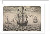 Galleon at anchor by Pieter Brueghel
