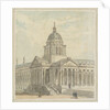 Greenwich Hospital: A design for remodelling the north-west (Chapel) corner of the Queen Mary Court by Augustus Charles Pugin