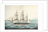 Florentia Captn Wimble. Passing through Telleberry Roads Feby 1st 1825 Coast of Malabar by Neve