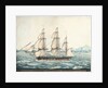 Florentia Captn Wimble. Passing through Telleberry Roads Feby 1st 1825 Coast of Malabar by Neve