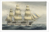 HMS Victoria Last of the sea going 3 deckers. Paid off at Portsmouth from Mediterranean Oct 1867 by W. Mackenzie Thomson