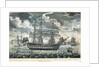 A view of the man-of-war 'Queen Charlotte', 100 guns, laying at Spithead by John Fairburn