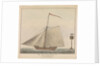 The 'Viper' Excise Cutter on a wind, passing the Gunfleet Beacon by William Wallace