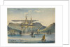 HMS 'Jupiter' (1813) at Table Bay, as a troop ship by J.F. W.