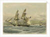 HM brig 'Frolic', 16 guns, slaver driven on shore, coast of Brazil by John Vernon
