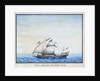 Algerian galley at sea by unknown