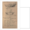 Sketch of an Arab rowing boat with a boom by R.J. Clutterbuck