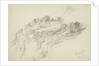 Study of mountainous wooded landscape (on reverse and inverted) by John Brett