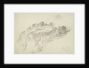 Study of mountainous wooded landscape (on reverse and inverted) by John Brett