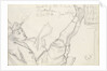 Sketch of a boy, Pat, reclining, reading with his feet up by John Brett