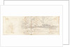 Rough sketch of a sky with land below by John Brett