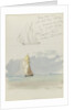 Two sketches of a sailing vessel at sea by John Brett