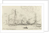 Rough sketch of busy Thames scene by Nelson Dawson