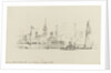 Sketch of various vessels in London Dock, Shadwell, near Stepney or Wapping Station by Nelson Dawson