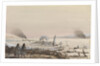 The Cemetry, Kinburn, 1855. HMS 'Tribune' cutting through the ice on the Dnieper by Harry Edmund Edgell