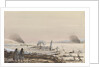 The Cemetry, Kinburn, 1855. HMS 'Tribune' cutting through the ice on the Dnieper by Harry Edmund Edgell