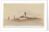Fort flying union jack with a tower by Harry Edmund Edgell