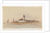Fort flying union jack with a tower by Harry Edmund Edgell
