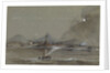 Moonlight scene of Lighthouse and Fort on Point de Galle Ceylon by Harry Edmund Edgell