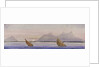 Coastal view with sailing vessels by Harry Edmund Edgell