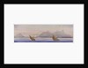 Coastal view with sailing vessels by Harry Edmund Edgell