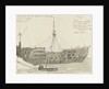 Two prison hulks at quayside by John Grieve