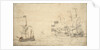 A ketch and two English ships in a breeze by Willem van de Velde the Elder