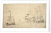 A ketch and two English ships in a breeze by Willem van de Velde the Elder