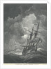A ship scudding in a gale by Willem van de Velde the Elder