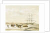 Sledge party leaving HMS 'Investigator' in Mercy Bay, under command of Lieutenant Gurney Cresswell, 15 April 1853 by S. Gurney Cresswell