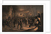 The forge on deck (of the 'Great Eastern') - night of August 9th preparing the iron plating for capstan by R. Dudley