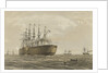 The 'Great Eastern' under weight July 23rd (escort and other ships introduced being the Terrible, the Sphinx the Hawk & the Caroline) by R. Dudley