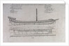 Ship plan for a galleon by unknown