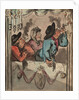 Three figures in a box at the theatre by George M. Woodward
