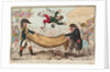 The - high - Flying Candidate, (i.e. Little Paul-Goose, ) mounting from a Blanket (Hood) by James Gillray