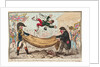 The - high - Flying Candidate, (i.e. Little Paul-Goose, ) mounting from a Blanket (Hood) by James Gillray