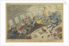 An Interesting scene on board an East Indiaman, showing the Effects of a heavy Lurch, after dinner by George Cruikshank