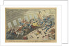 An Interesting scene on board an East Indiaman, showing the Effects of a heavy Lurch, after dinner by George Cruikshank