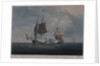 The capture of the Spanish slave brig 'Midas' by HM Schooner 'Monkey' on the Great Bahama Bank, 27 June 1829 by William John Huggins