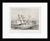HM Brig 'Acorn', 16 guns, in chase of the piratical slaver 'Gabriel' by Nicolas Matthew Condy