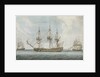 74-gun ship in the Solent by Dominic Serres the Elder