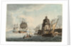 The yacht 'Dorset' leaving Dublin harbour by J.T. Serres