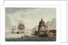 The yacht 'Dorset' leaving Dublin harbour by J.T. Serres