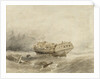 Dismasted merchantman drifting in a calm after a storm by Clarkson Stanfield