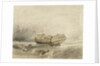 Dismasted merchantman drifting in a calm after a storm by Clarkson Stanfield
